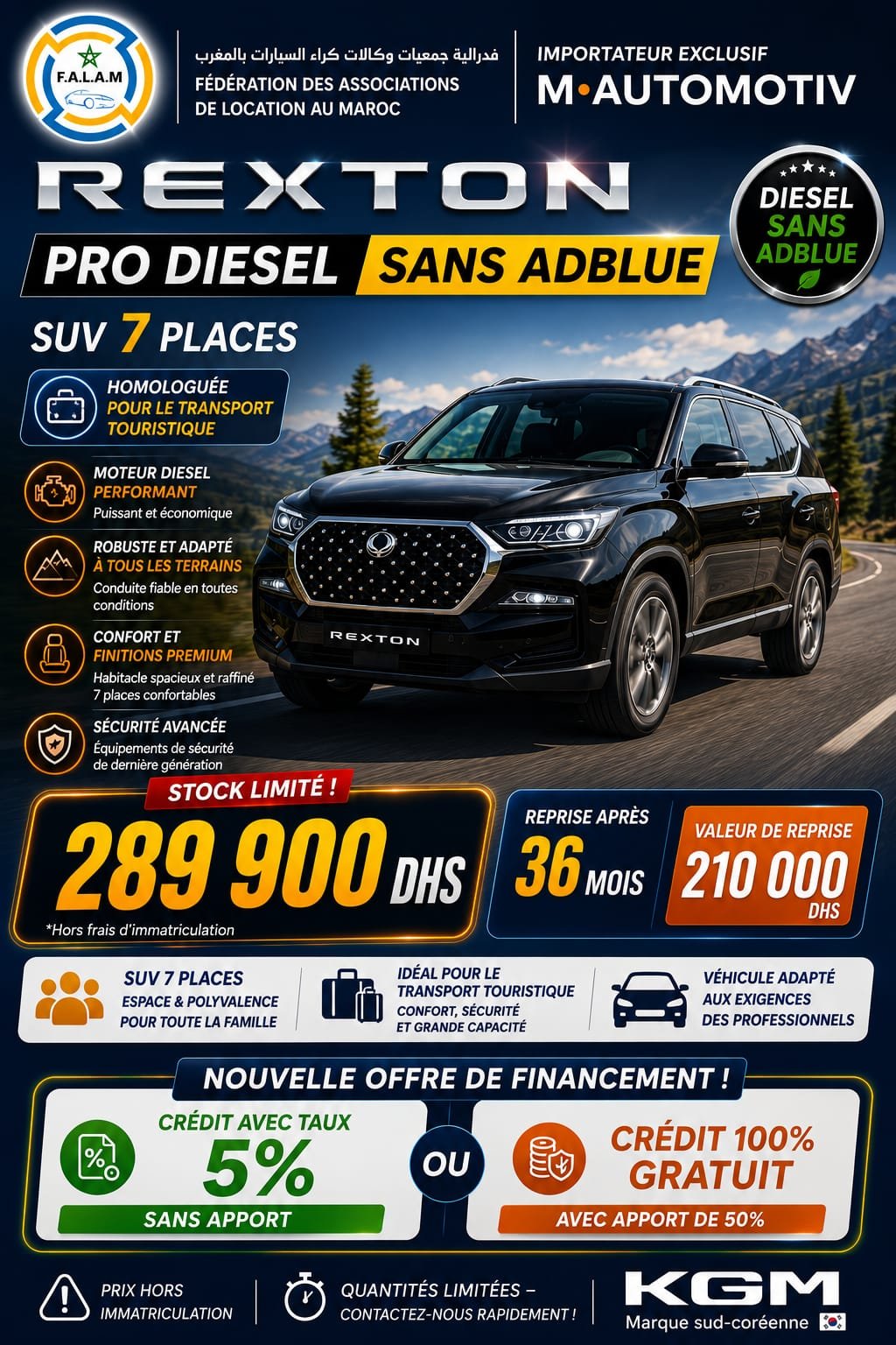 Offre exclusive clients M-automotive et FALAM 